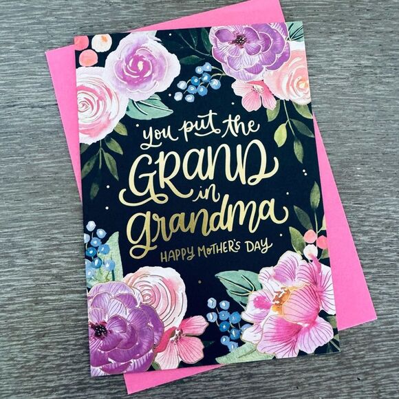 Clementine Grandmother Mother’s Day Floral Greeting Card - Picture 1 of 3